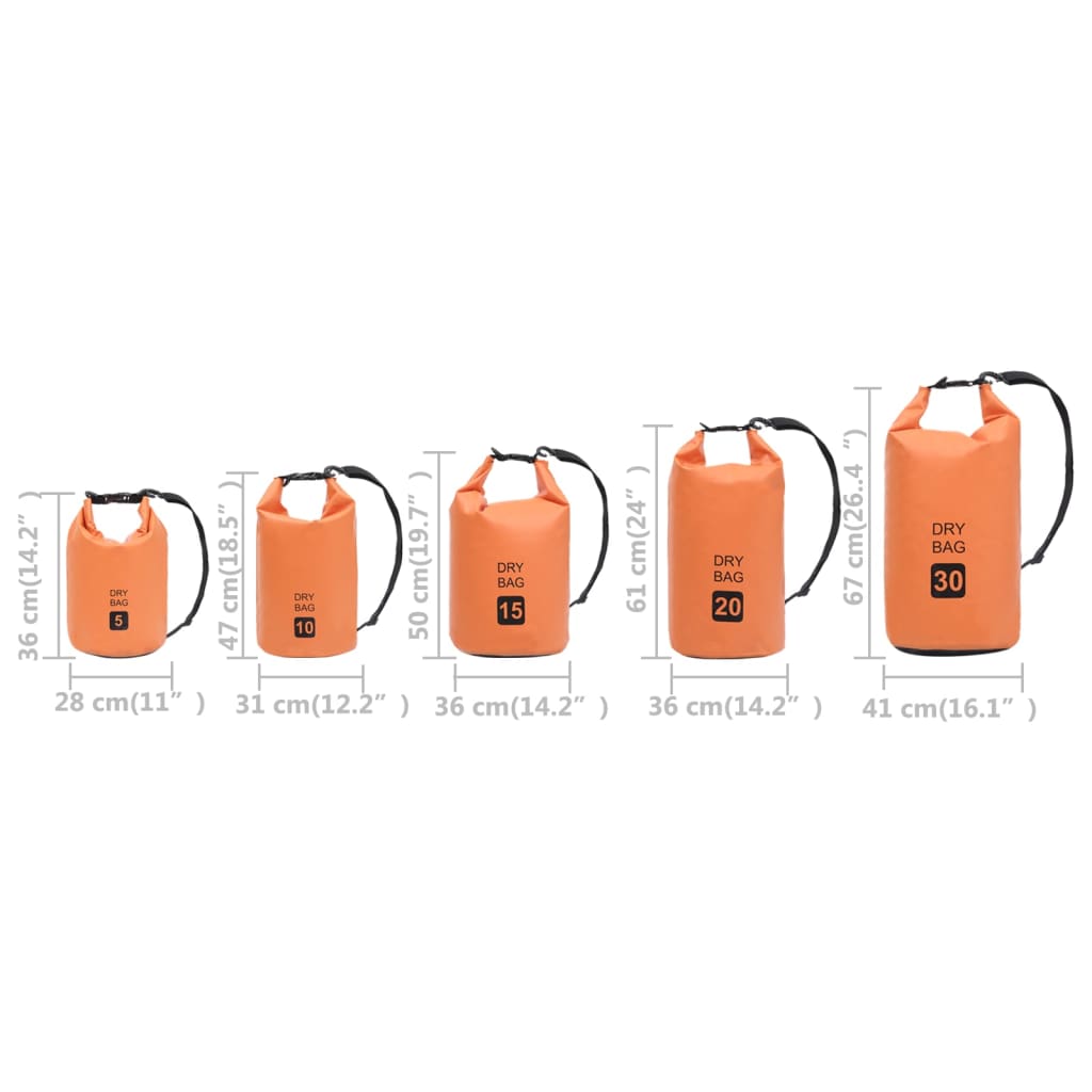 Dry Bag Orange 5 L PVC