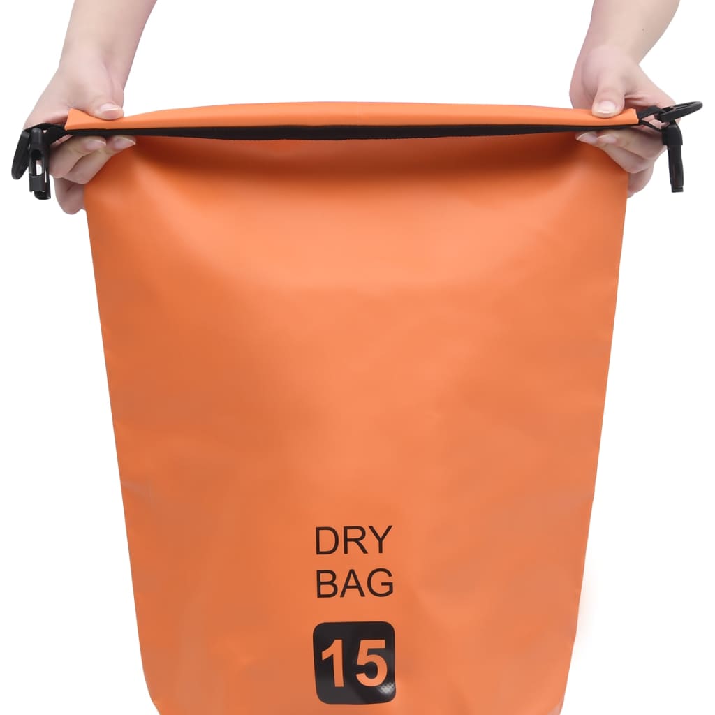 Dry Bag Orange 15 L PVC