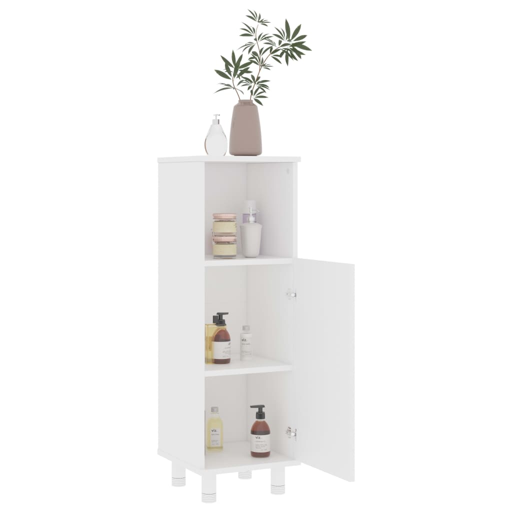 Bathroom Cabinet White 30x30x95 cm Wood Material