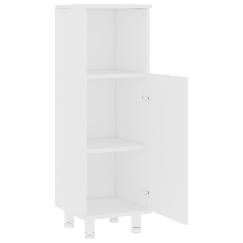 Bathroom Cabinet White 30x30x95 cm Wood Material