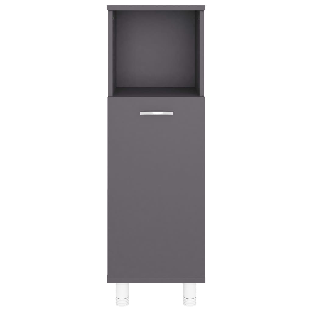 Bathroom Cabinet Grey 30x30x95 cm Wood Material