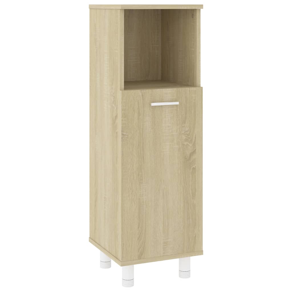 Bathroom Cabinet Sonoma Oak 30x30x95 cm Wood Material