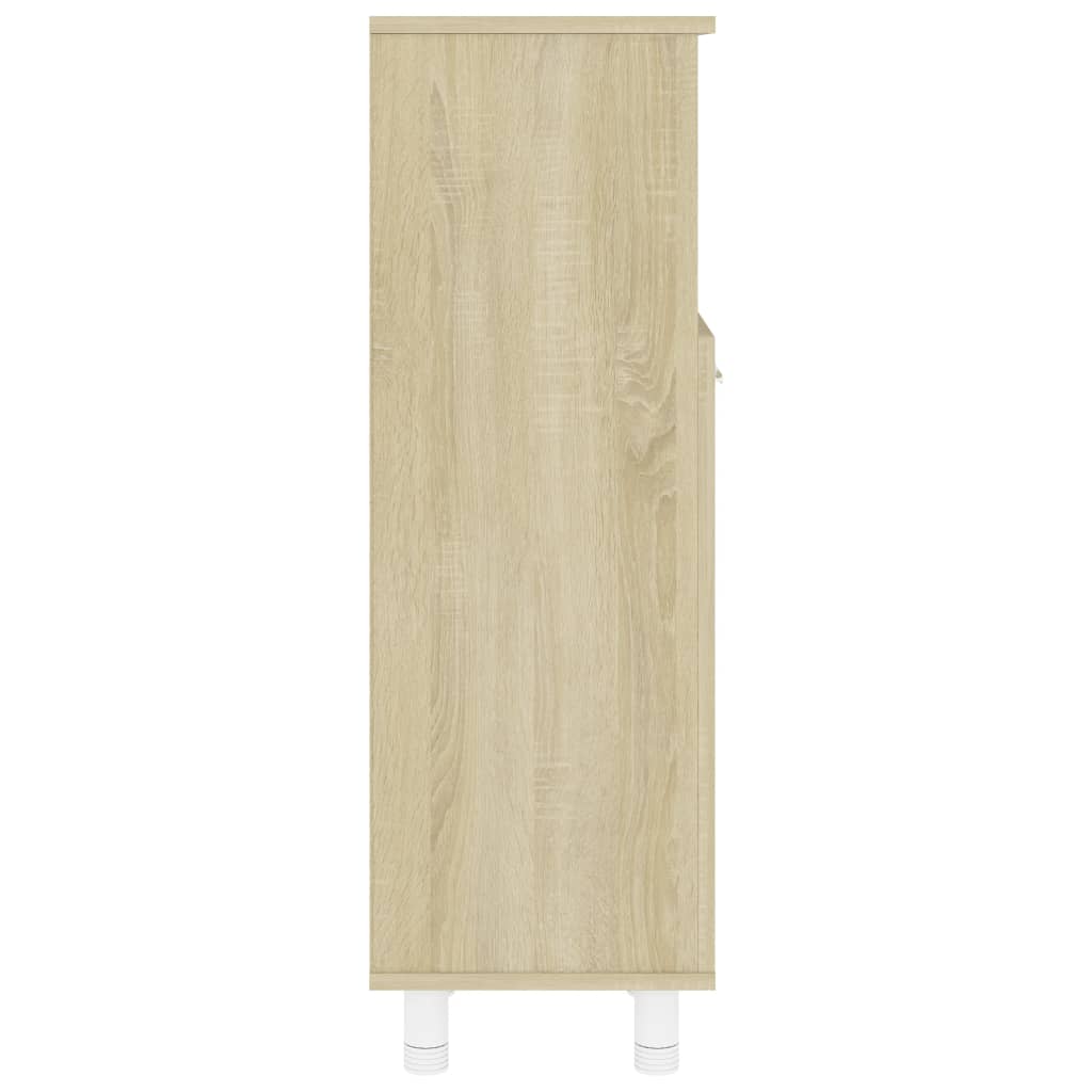 Badezimmerschrank Sonoma-Eiche 30x30x95 cm Holzwerkstoff