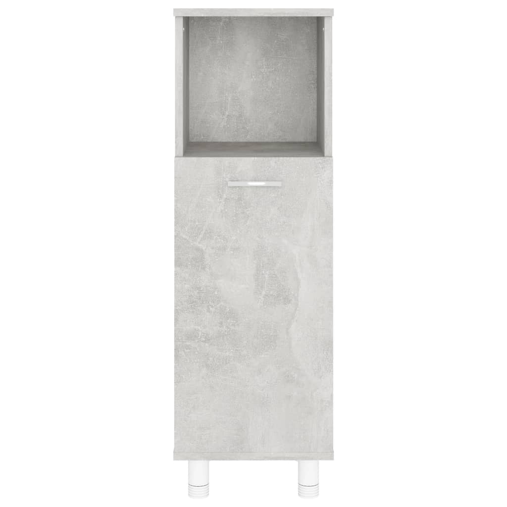 Bathroom Cabinet Concrete Grey 30x30x95 cm Wood Material