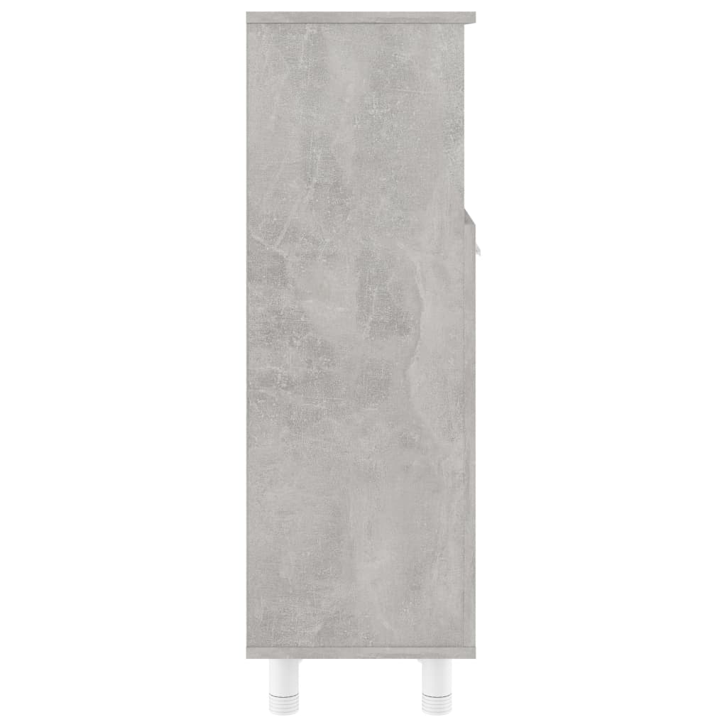 Bathroom Cabinet Concrete Grey 30x30x95 cm Wood Material