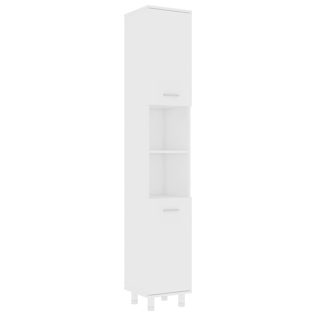 Bathroom Cabinet White 30x30x179 cm Wood Material