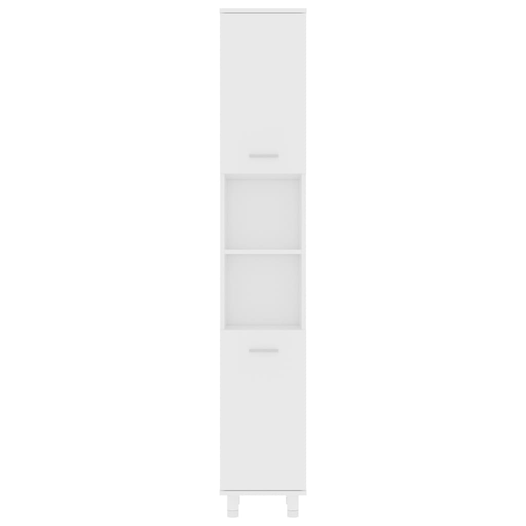 Bathroom Cabinet White 30x30x179 cm Wood Material