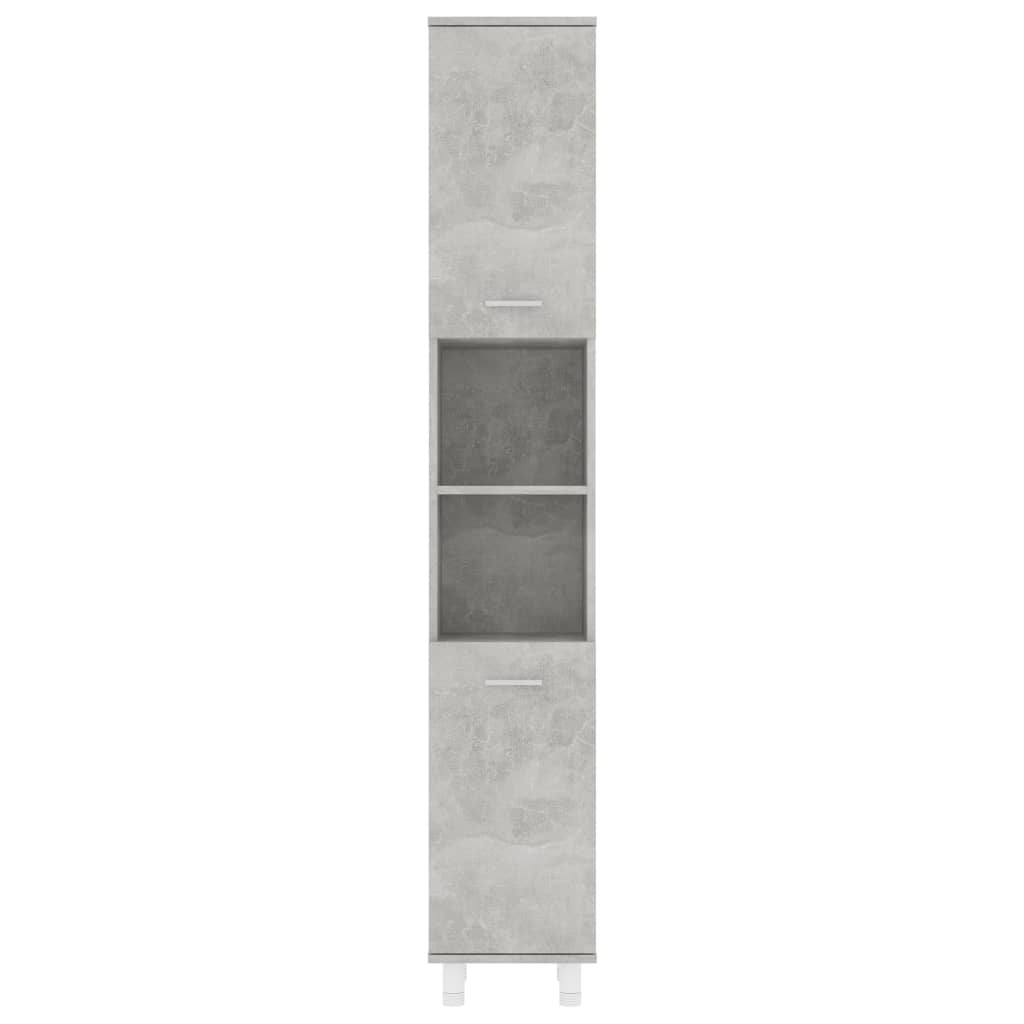 Bathroom Cabinet Concrete Grey 30x30x179 cm Wood Material