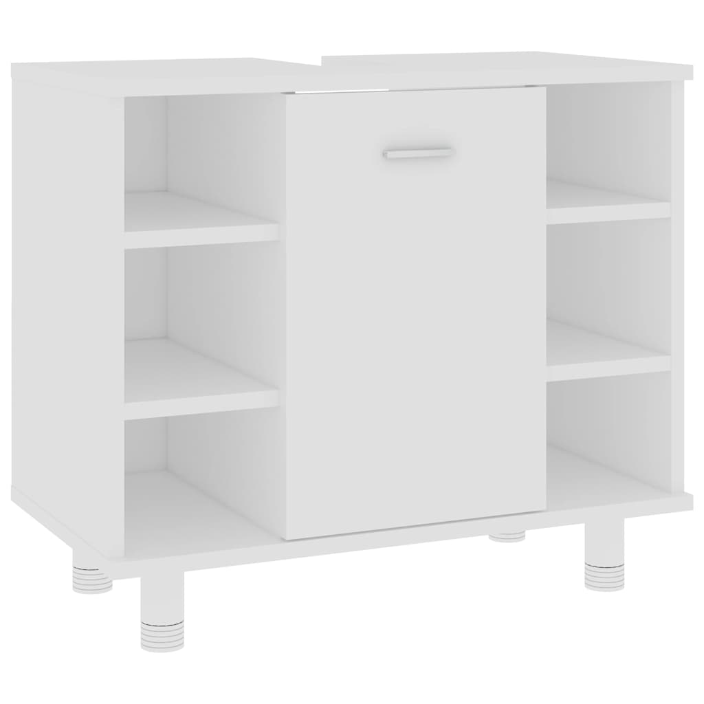 Bathroom Cabinet White 60x32x53.5 cm Wood Material