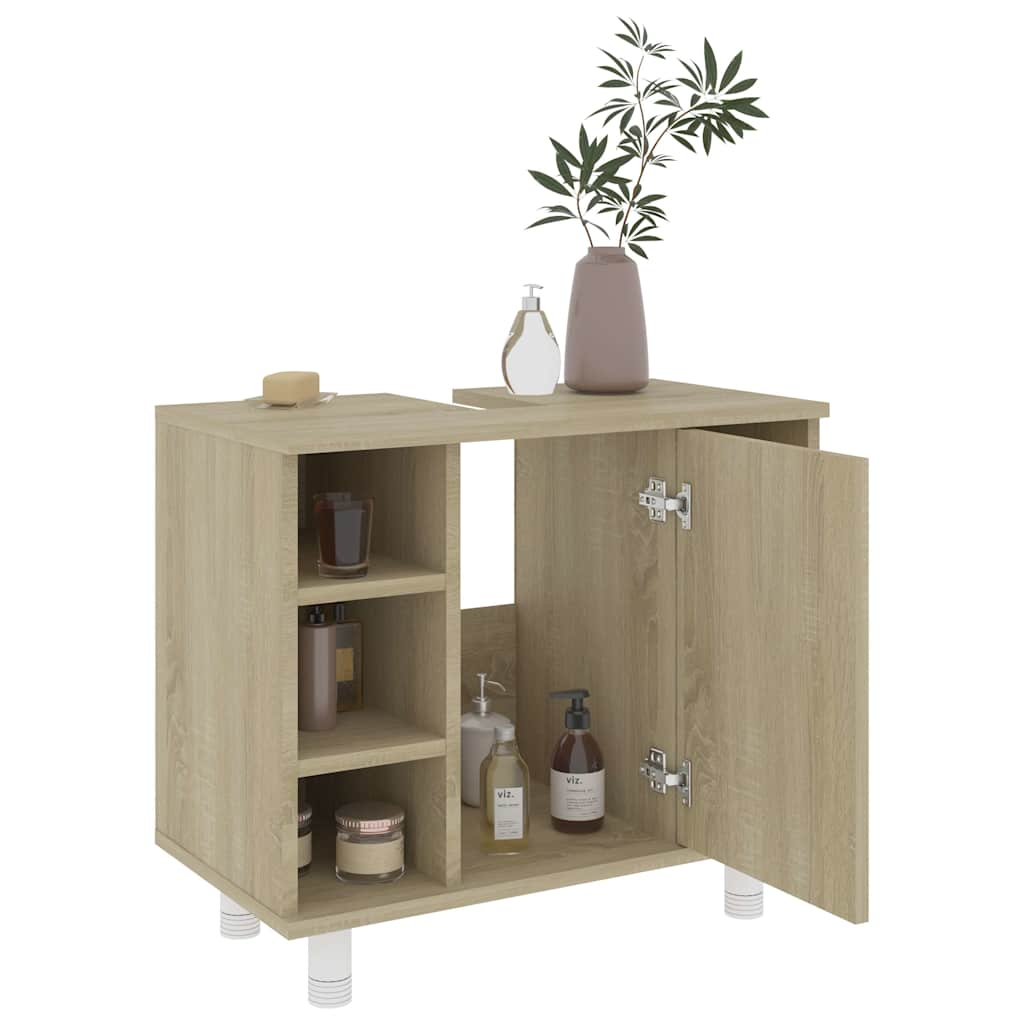 Bathroom Cabinet Sonoma Oak 60x32x53.5 cm Wood Material