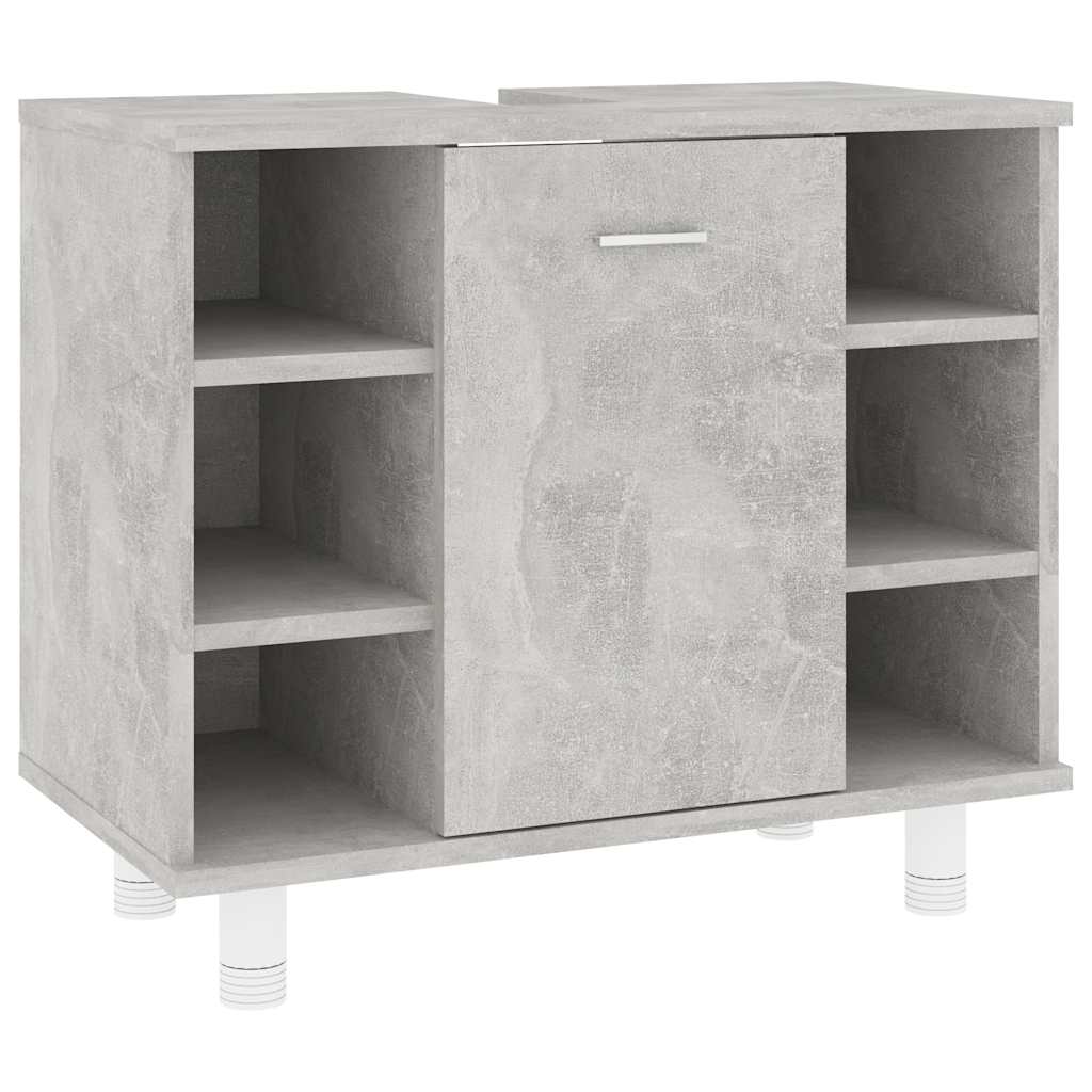 Bathroom Cabinet Concrete Grey 60x32x53.5 cm Wood Material