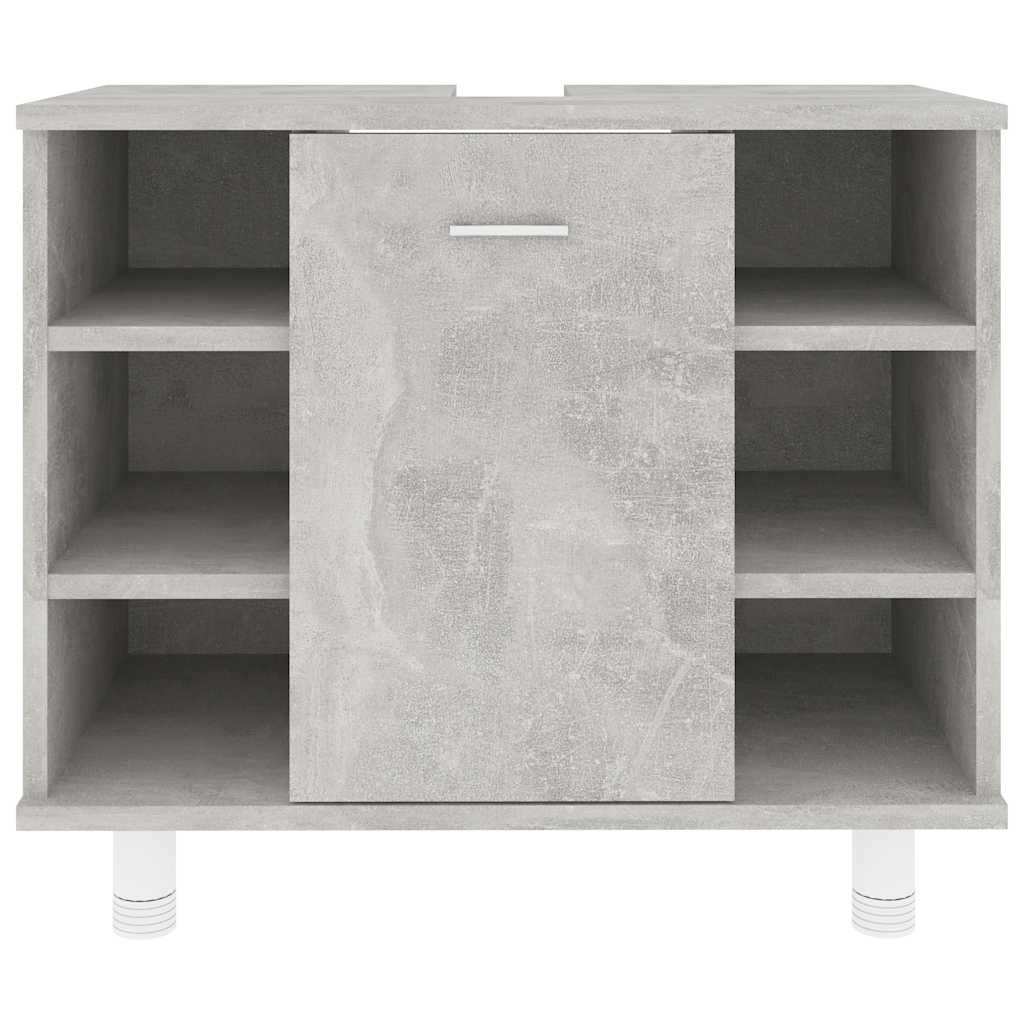 Bathroom Cabinet Concrete Grey 60x32x53.5 cm Wood Material