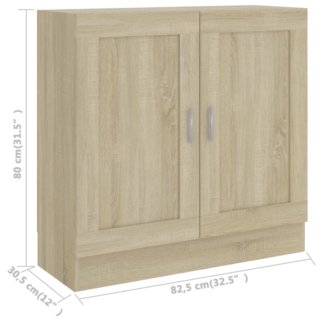 Bücherschrank Sonoma-Eiche 82,5x30,5x80 cm Holzwerkstoff