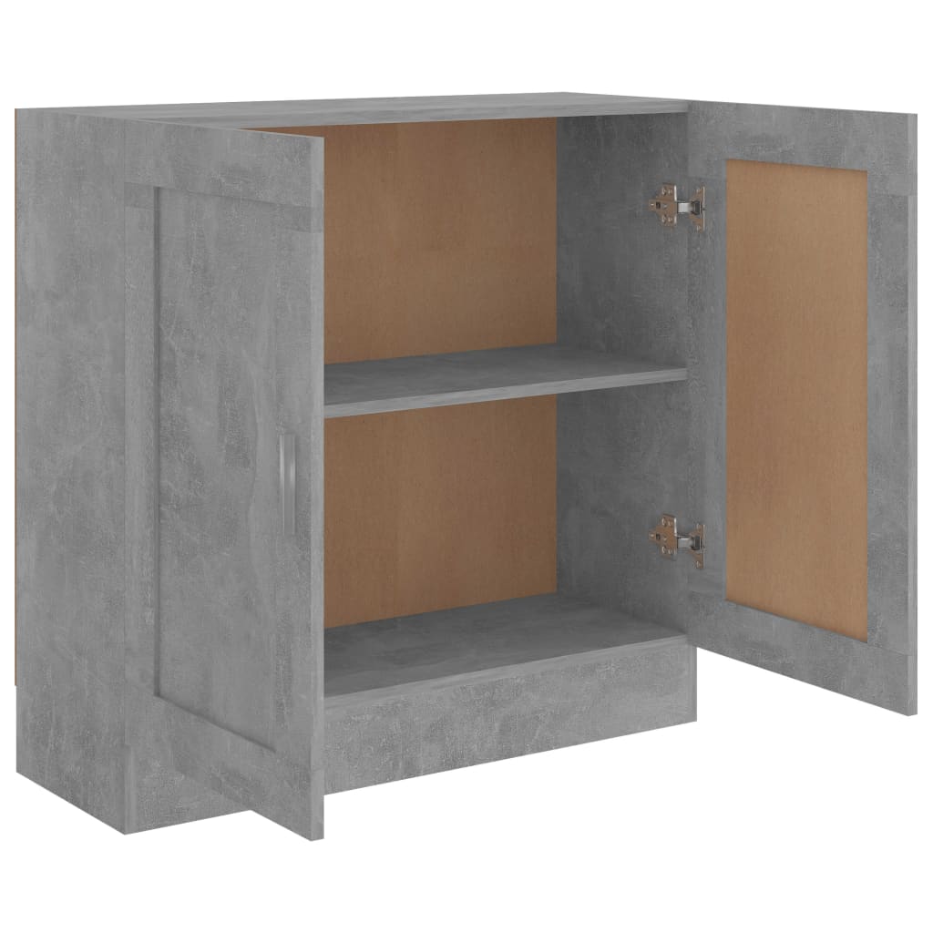 Bookcase Concrete Grey 82.5x30.5x80 cm Wood Material