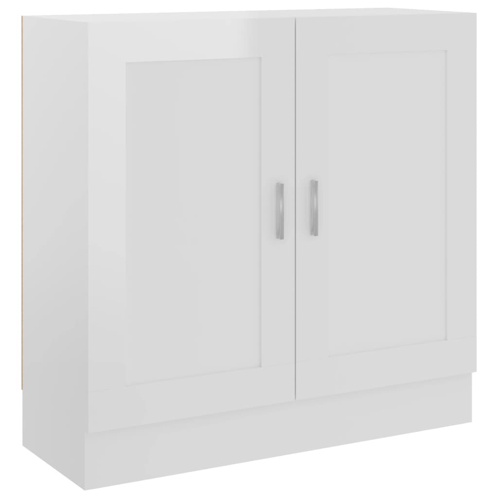 Bookcase High Gloss White 82.5x30.5x80 cm Wood Material