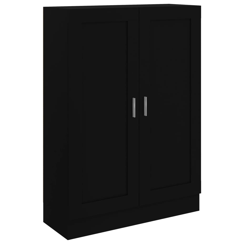 Bücherschrank Schwarz 82,5x30,5x115 cm Holzwerkstoff