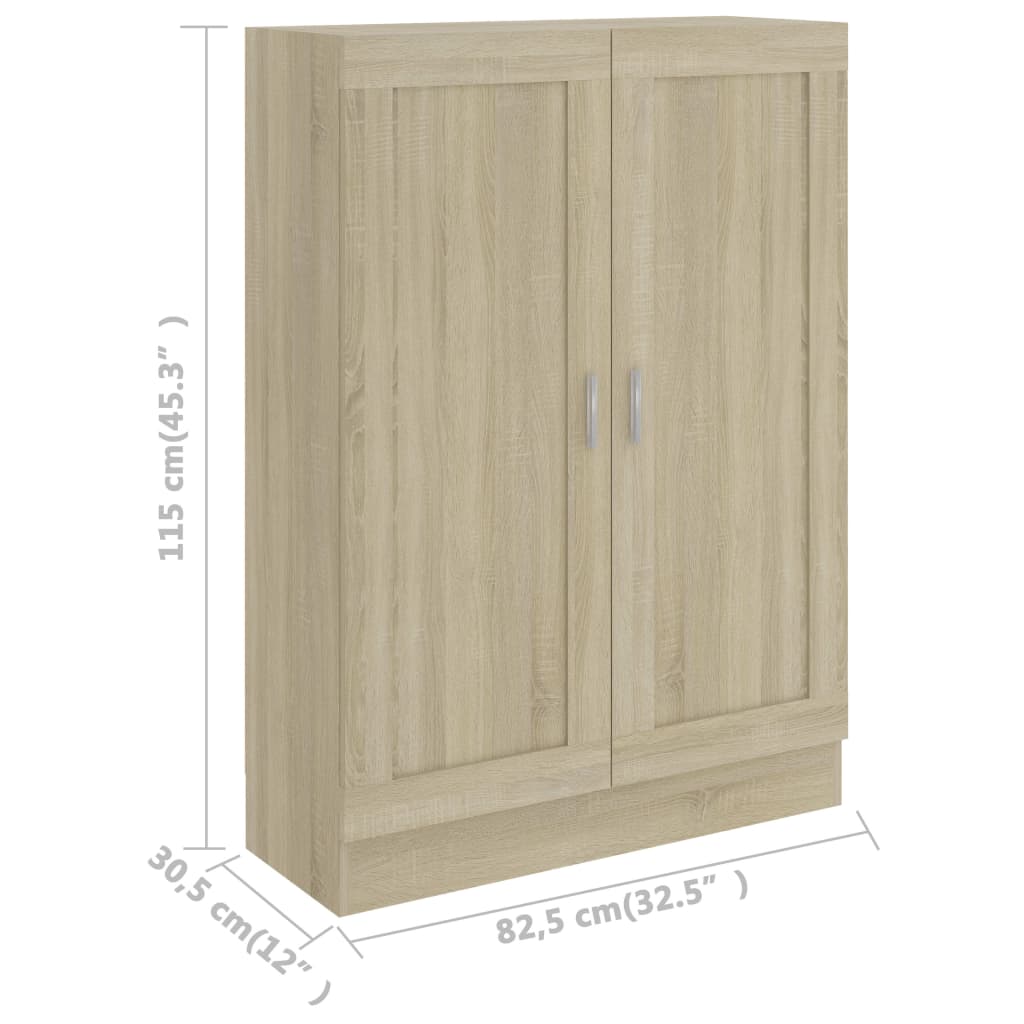 Bücherschrank Sonoma-Eiche 82,5x30,5x115 cm Holzwerkstoff