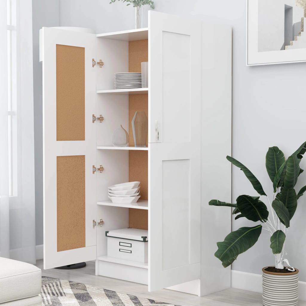 Bookcase White 82.5x30.5x150 cm Wood Material