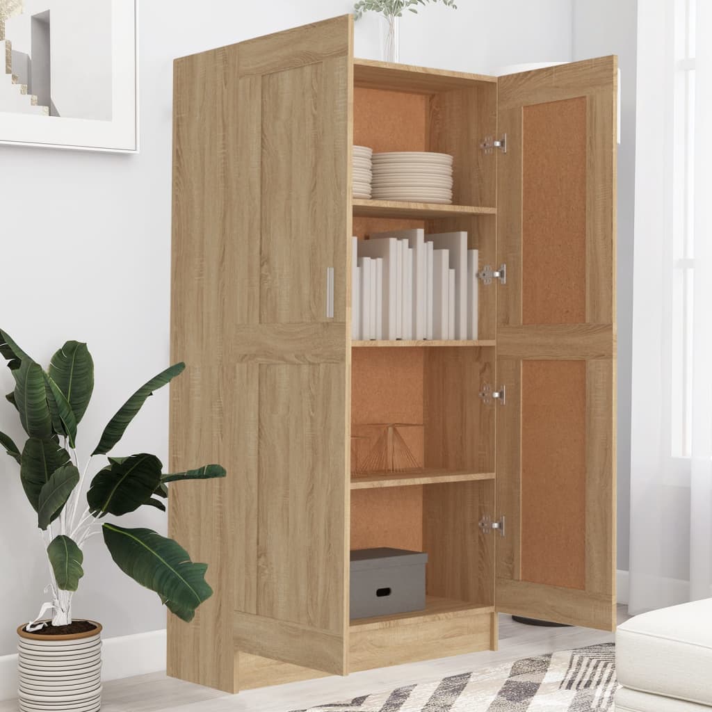 Bookshelf Sonoma Oak 82.5x30.5x150 cm Wood Material