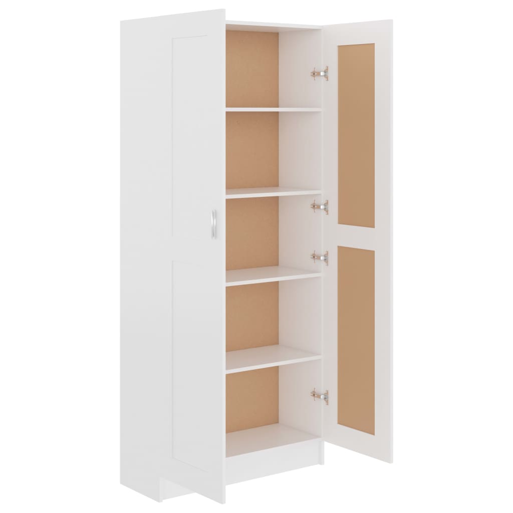 Bookcase White 82.5x30.5x185.5 cm Wood Material