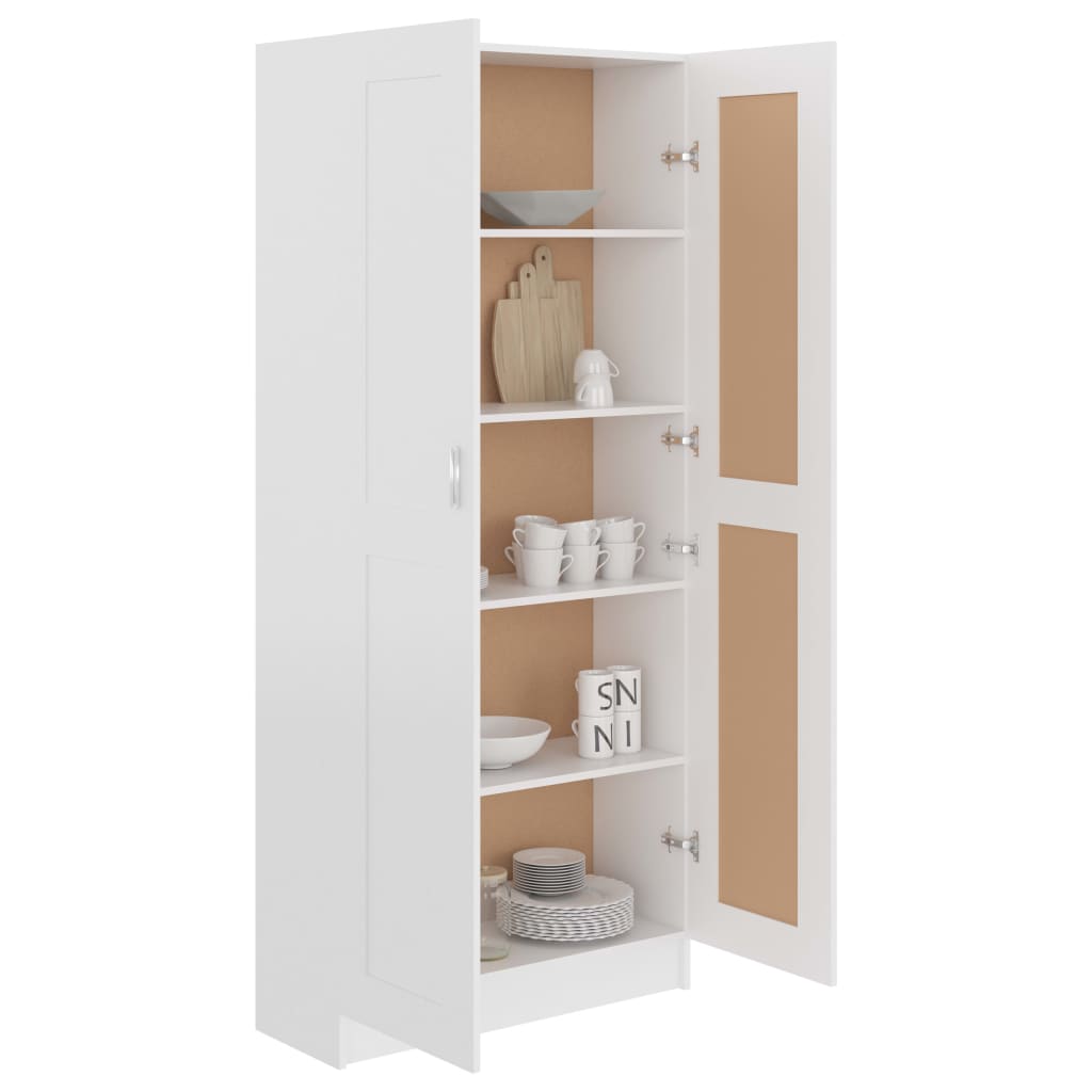 Bookcase White 82.5x30.5x185.5 cm Wood Material