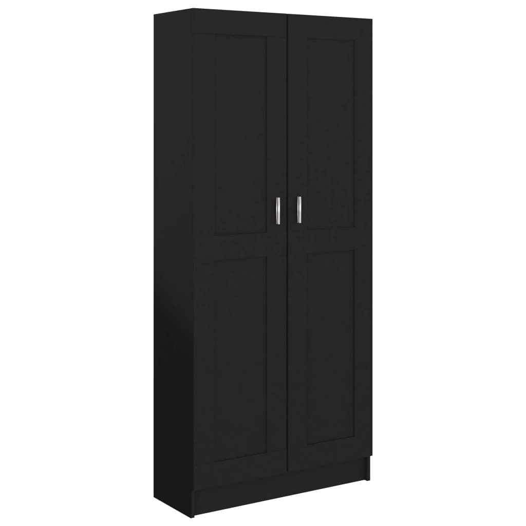 Bücherschrank Schwarz 82,5x30,5x185,5 cm Holzwerkstoff