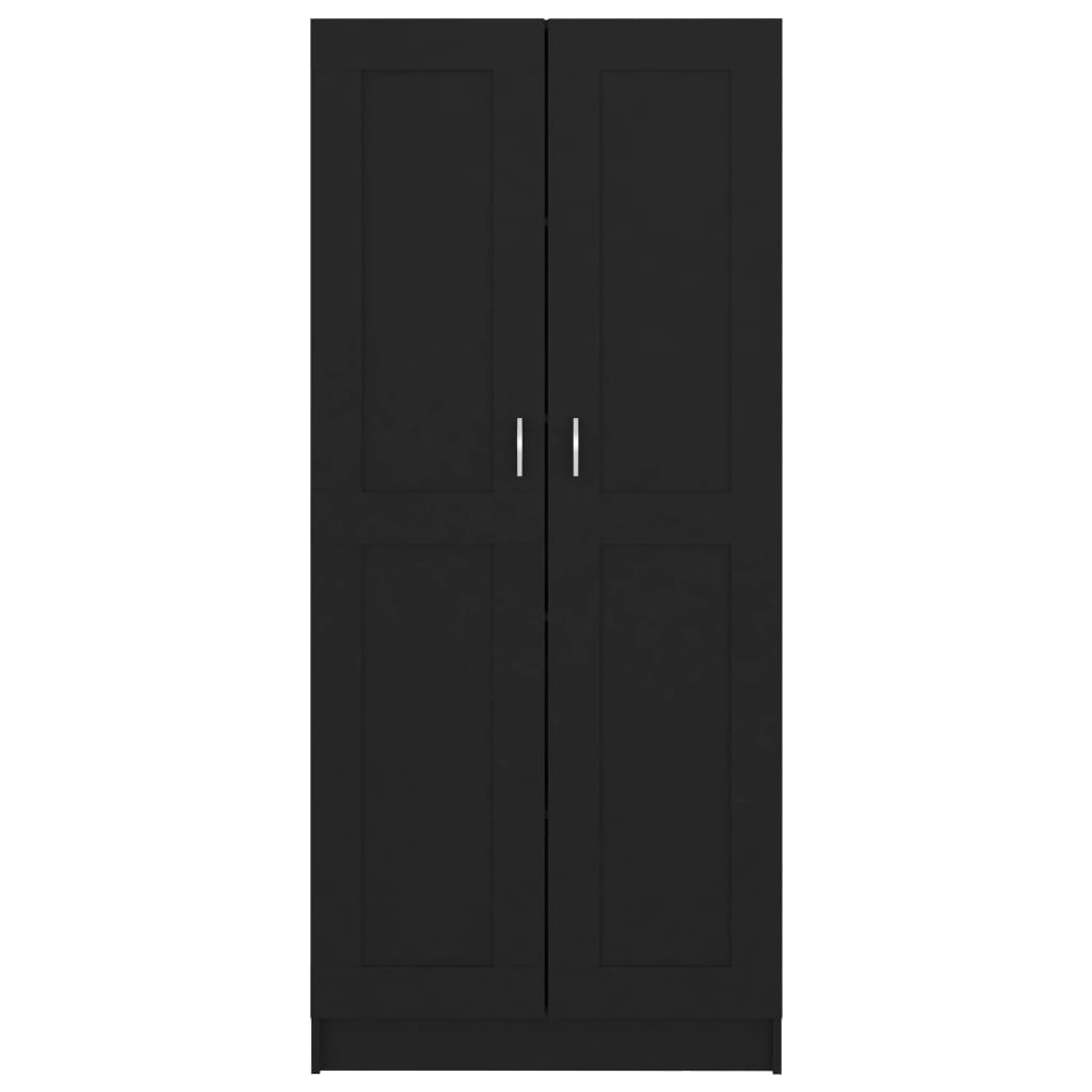 Bücherschrank Schwarz 82,5x30,5x185,5 cm Holzwerkstoff