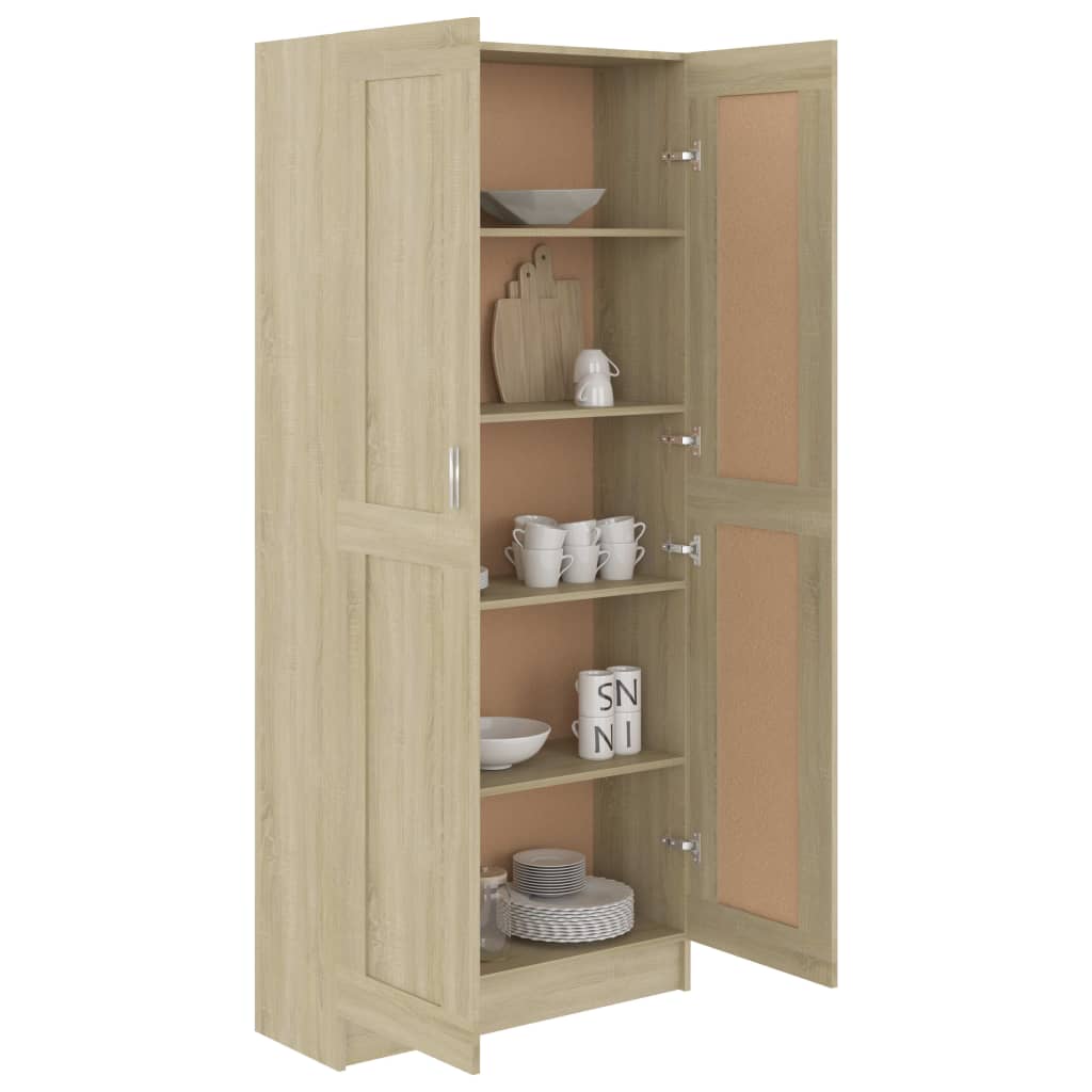 Bookcase Sonoma Oak 82.5x30.5x185.5 cm Wood Material