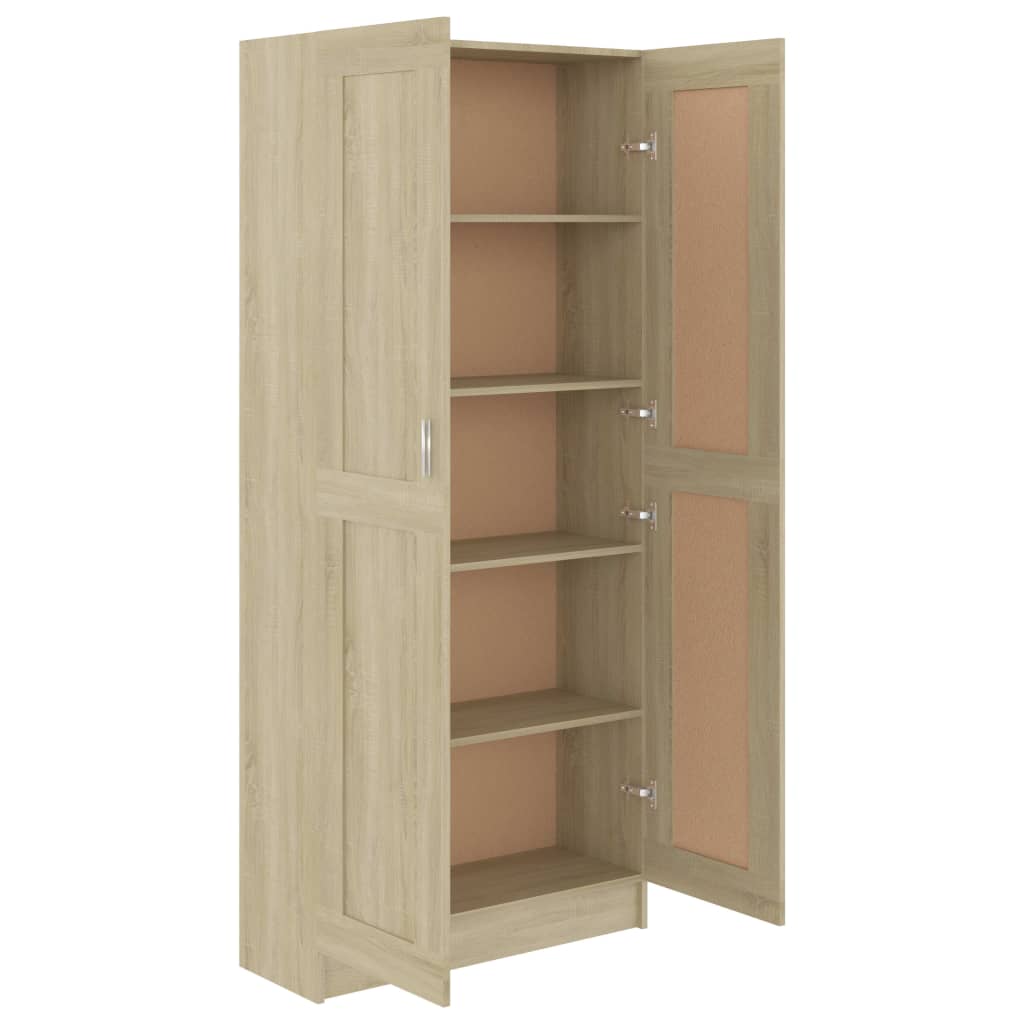 Bookcase Sonoma Oak 82.5x30.5x185.5 cm Wood Material