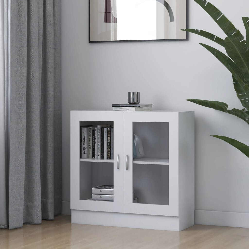 Display Cabinet White 82.5x30.5x80 cm Wood Material