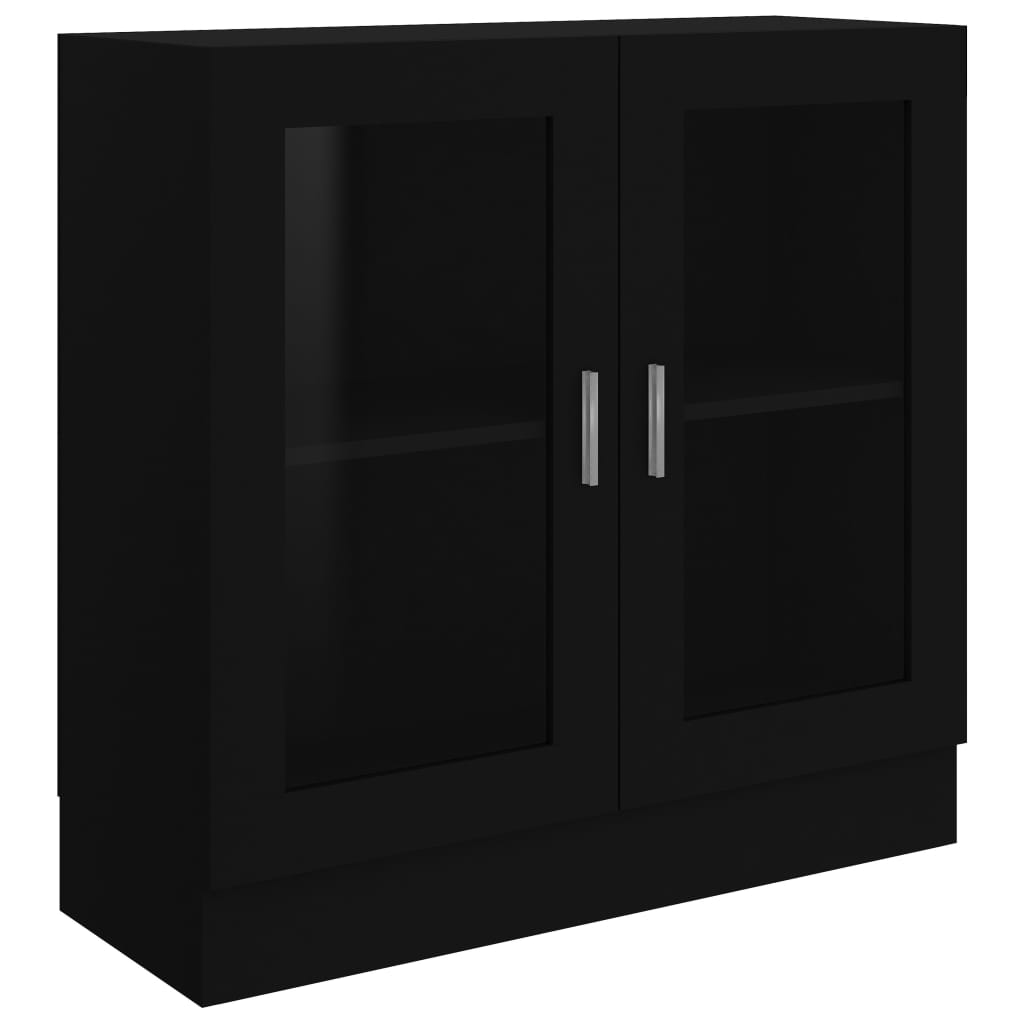 Display Cabinet Black 82.5x30.5x80 cm Wood Material