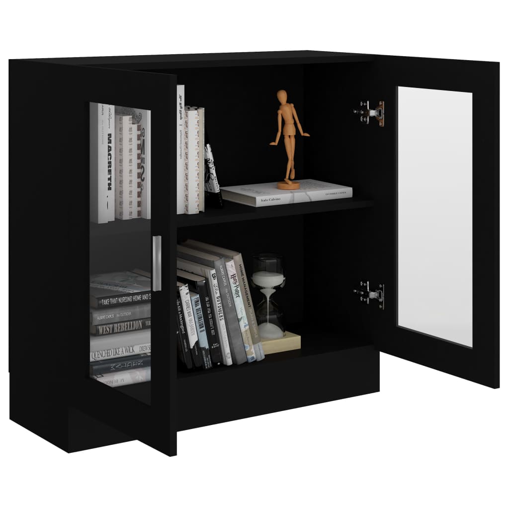 Display Cabinet Black 82.5x30.5x80 cm Wood Material