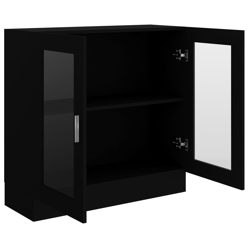 Display Cabinet Black 82.5x30.5x80 cm Wood Material