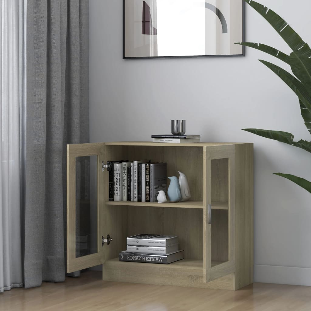 Display Cabinet Sonoma Oak 82.5x30.5x80 cm Wood Material