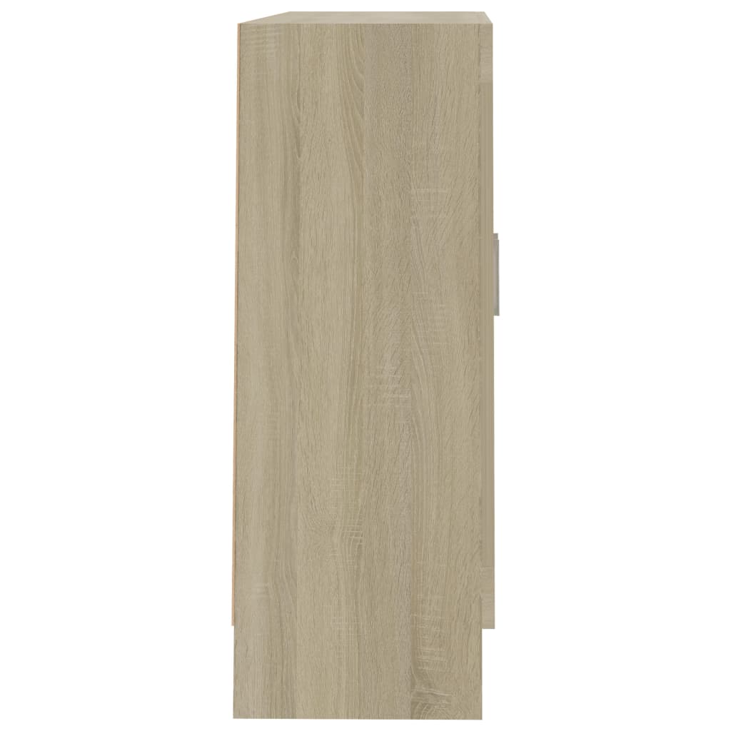 Vitrinenschrank Sonoma-Eiche 82,5x30,5x80 cm Holzwerkstoff