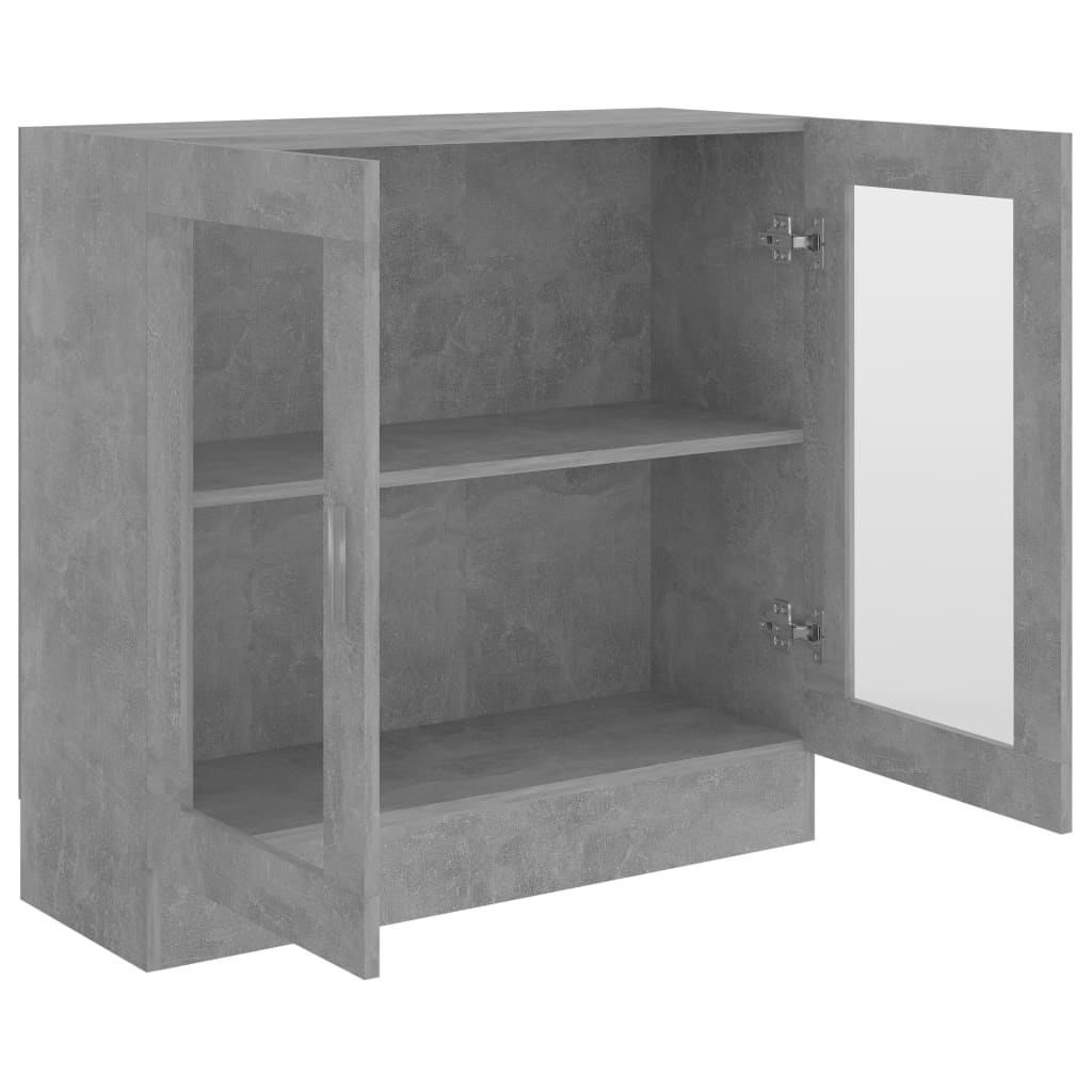 Display Cabinet Concrete Grey 82.5x30.5x80 cm Wood Material