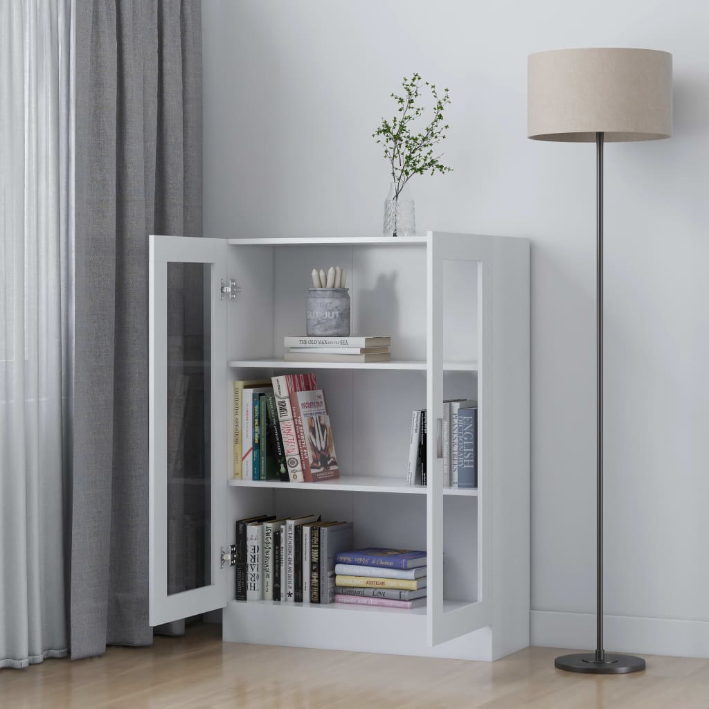 Display Cabinet White 82.5x30.5x115 cm Wood Material