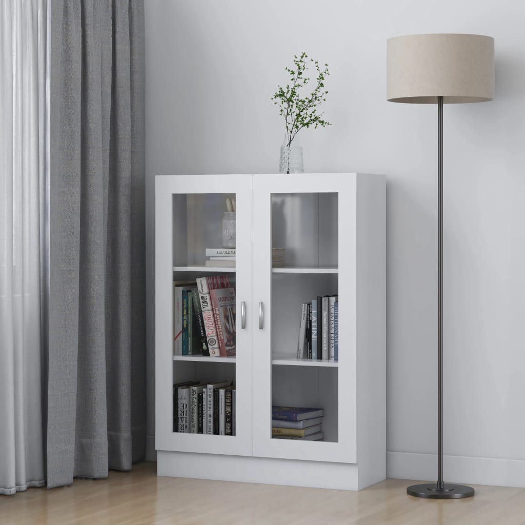 Display Cabinet White 82.5x30.5x115 cm Wood Material