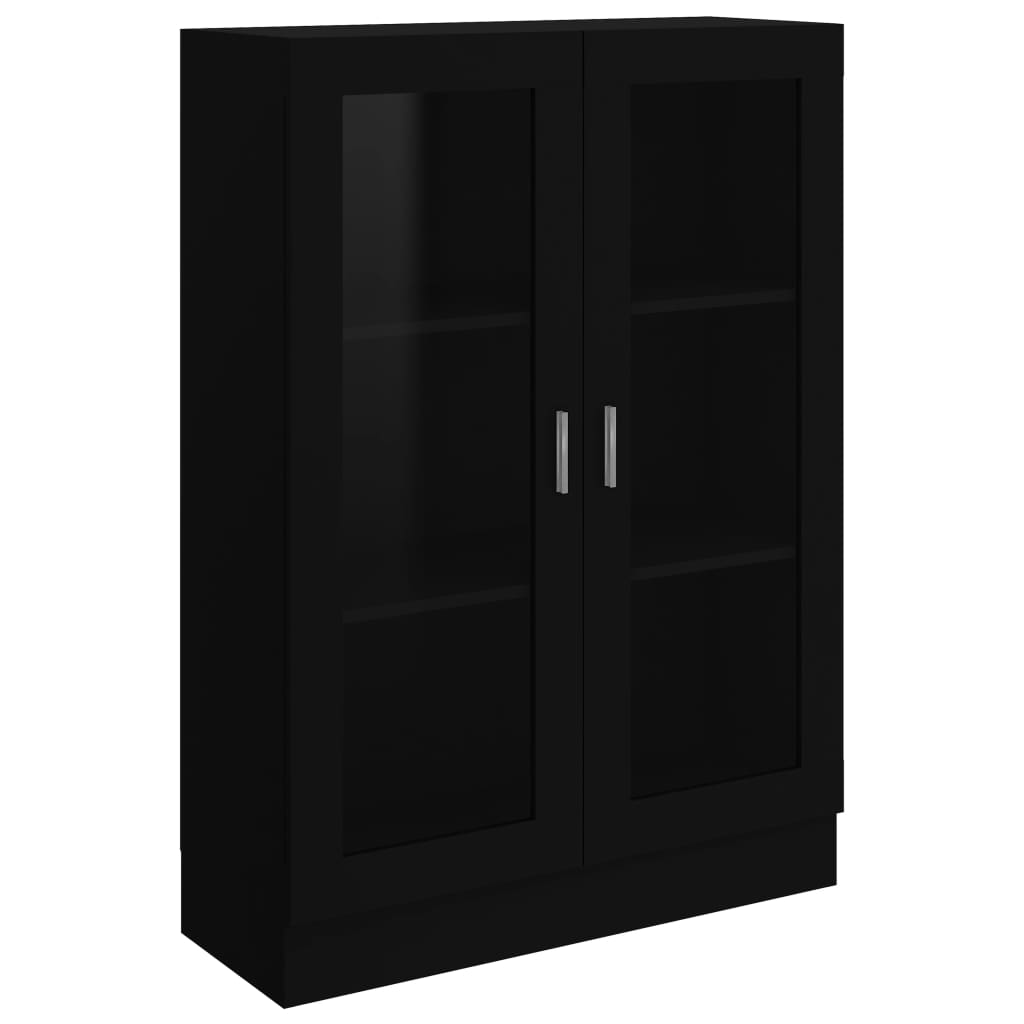 Display Cabinet Black 82.5x30.5x115 cm Wood Material