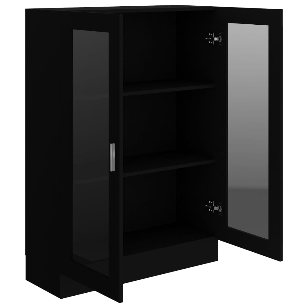 Display Cabinet Black 82.5x30.5x115 cm Wood Material