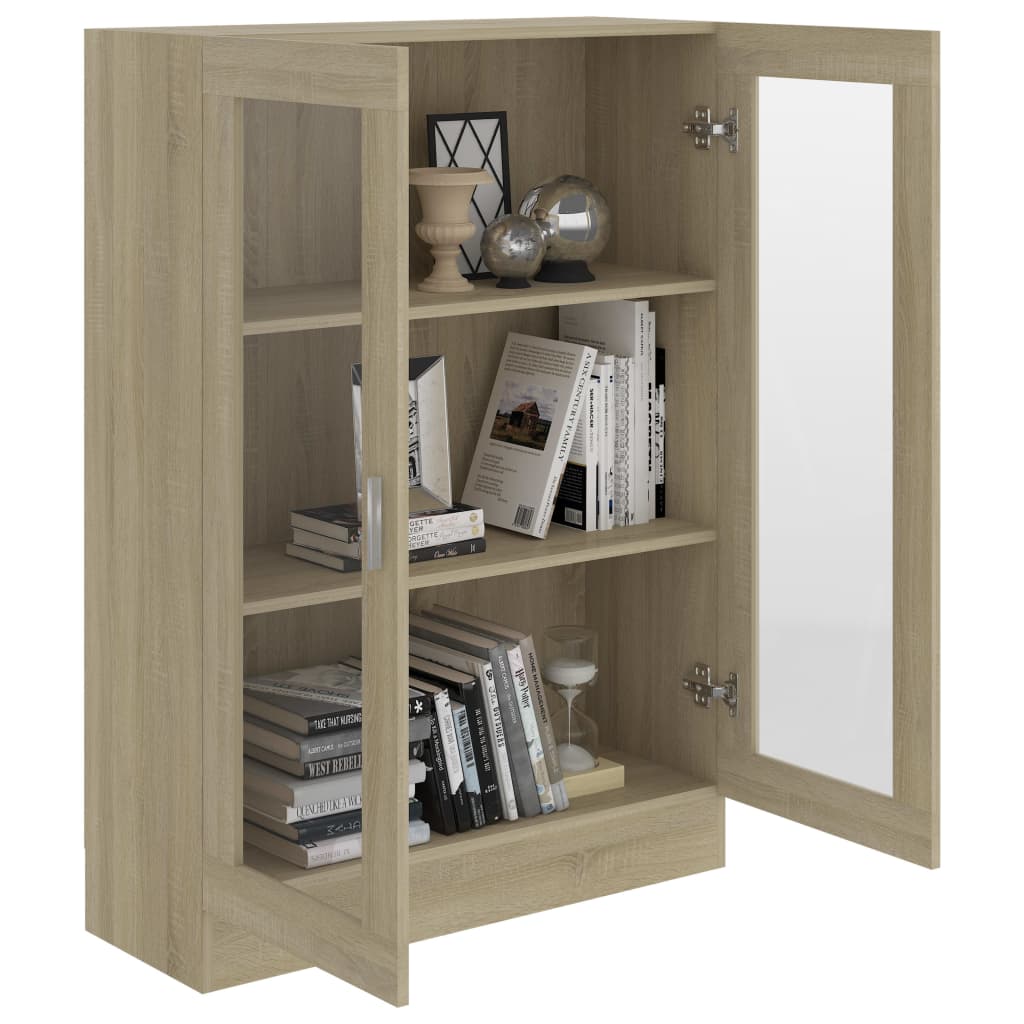 Display Cabinet Sonoma Oak 82.5x30.5x115 cm Wood Material