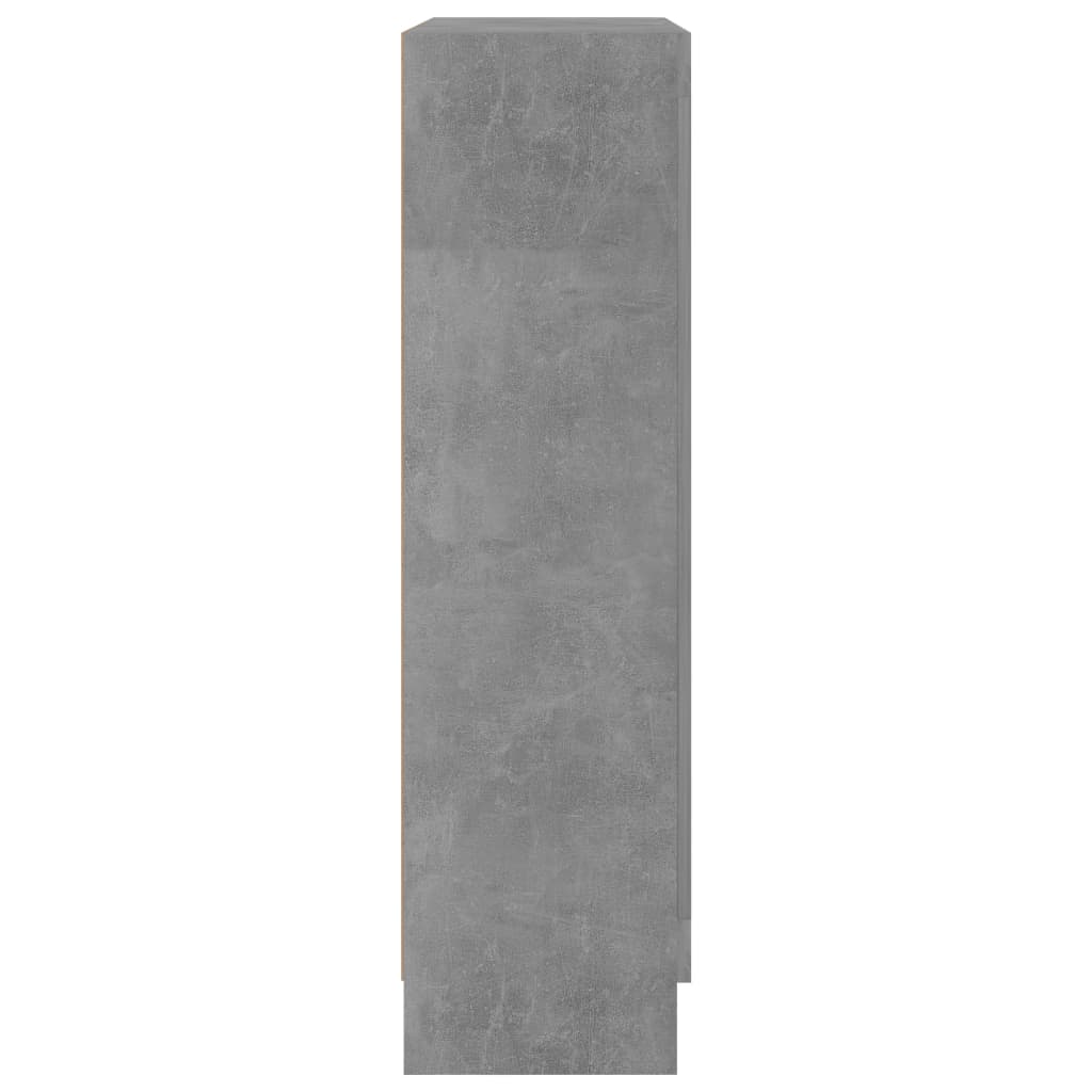 Display Cabinet Concrete Grey 82.5x30.5x115 cm Wood Material