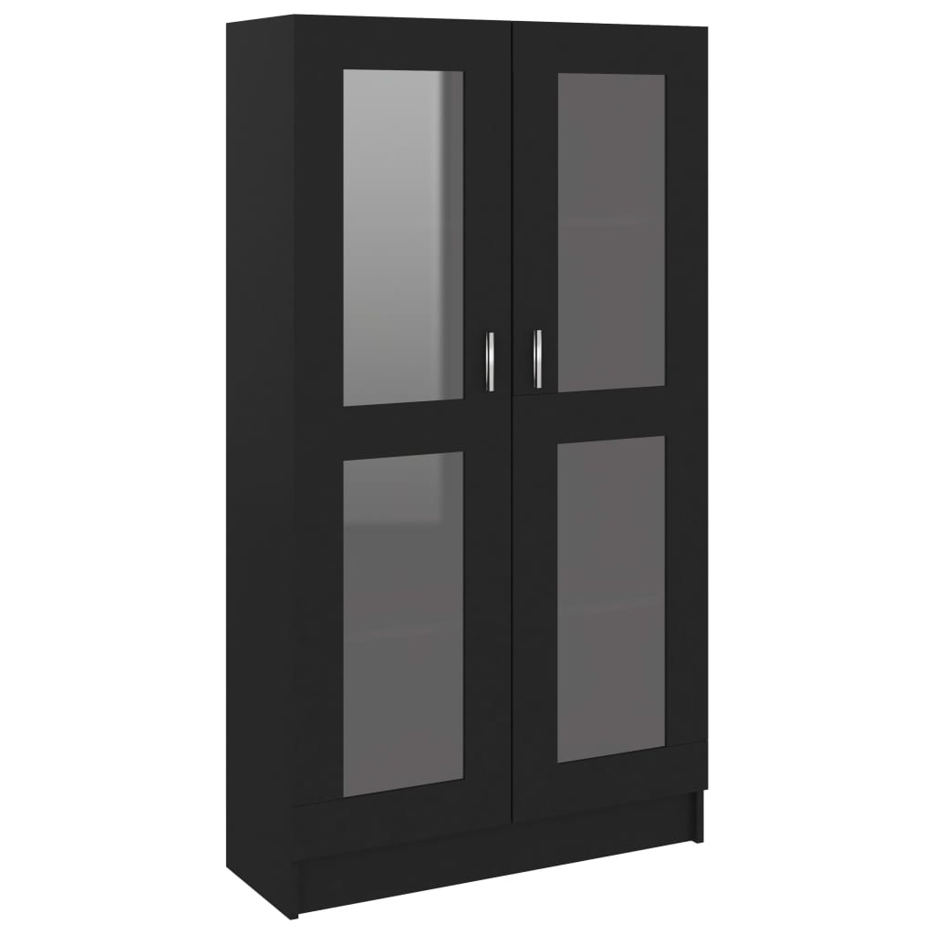 Display Cabinet Black 82.5x30.5x150 cm Wood Material