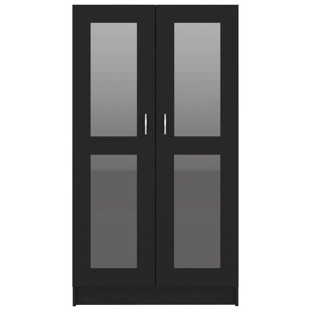 Display Cabinet Black 82.5x30.5x150 cm Wood Material