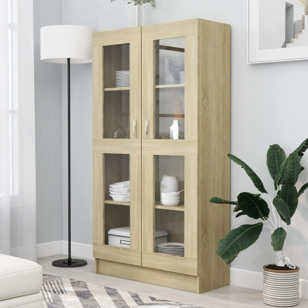 Display cabinet Sonoma oak 82.5x30.5x150 cm wood material