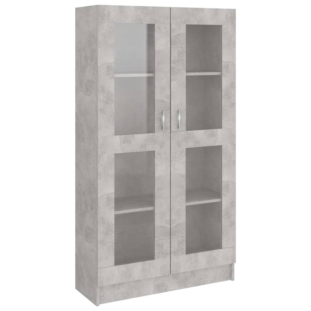 Display Cabinet Concrete Grey 82.5x30.5x150 cm Wood Material