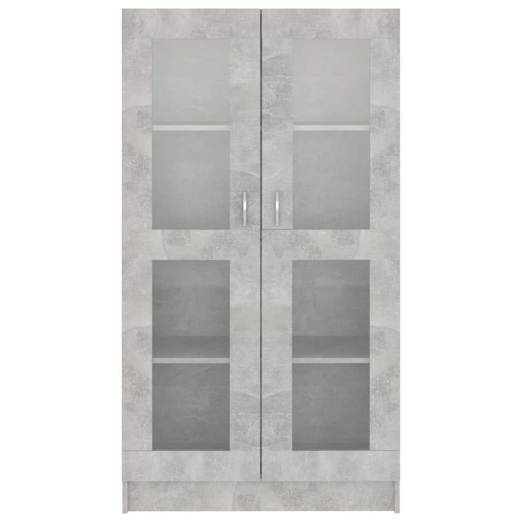 Display Cabinet Concrete Grey 82.5x30.5x150 cm Wood Material