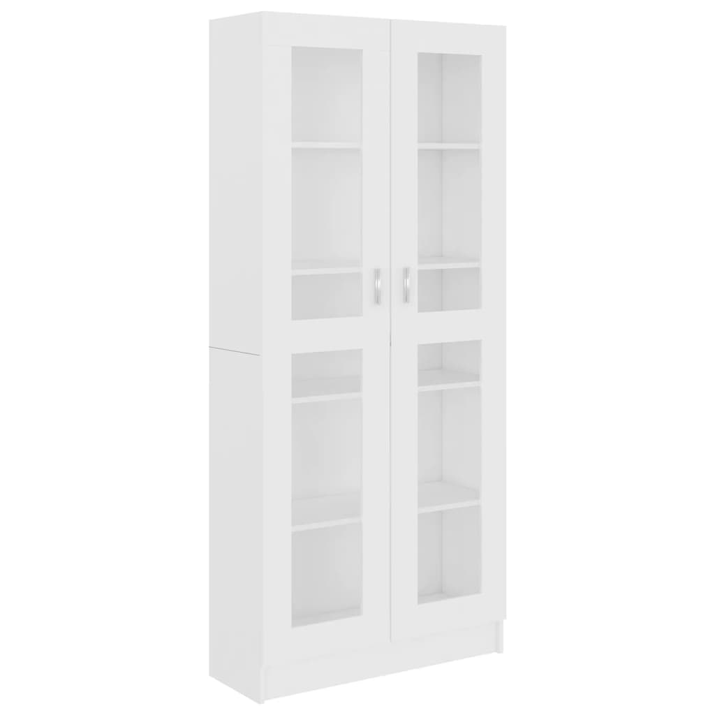 Display Cabinet White 82.5x30.5x185.5 cm Wood Material