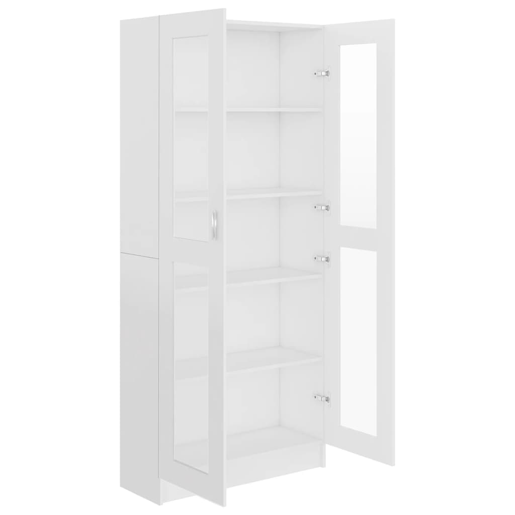 Display Cabinet White 82.5x30.5x185.5 cm Wood Material