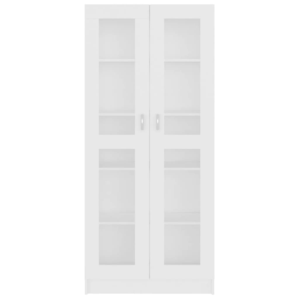 Display Cabinet White 82.5x30.5x185.5 cm Wood Material